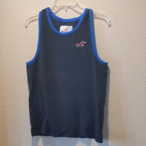 Mens Hollister navy tank top